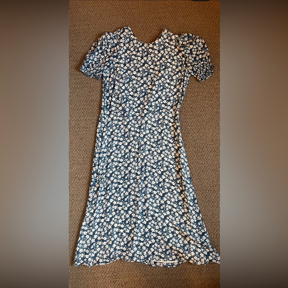 Reformation Blue Floral Midi Dress - Picture 4 of 4